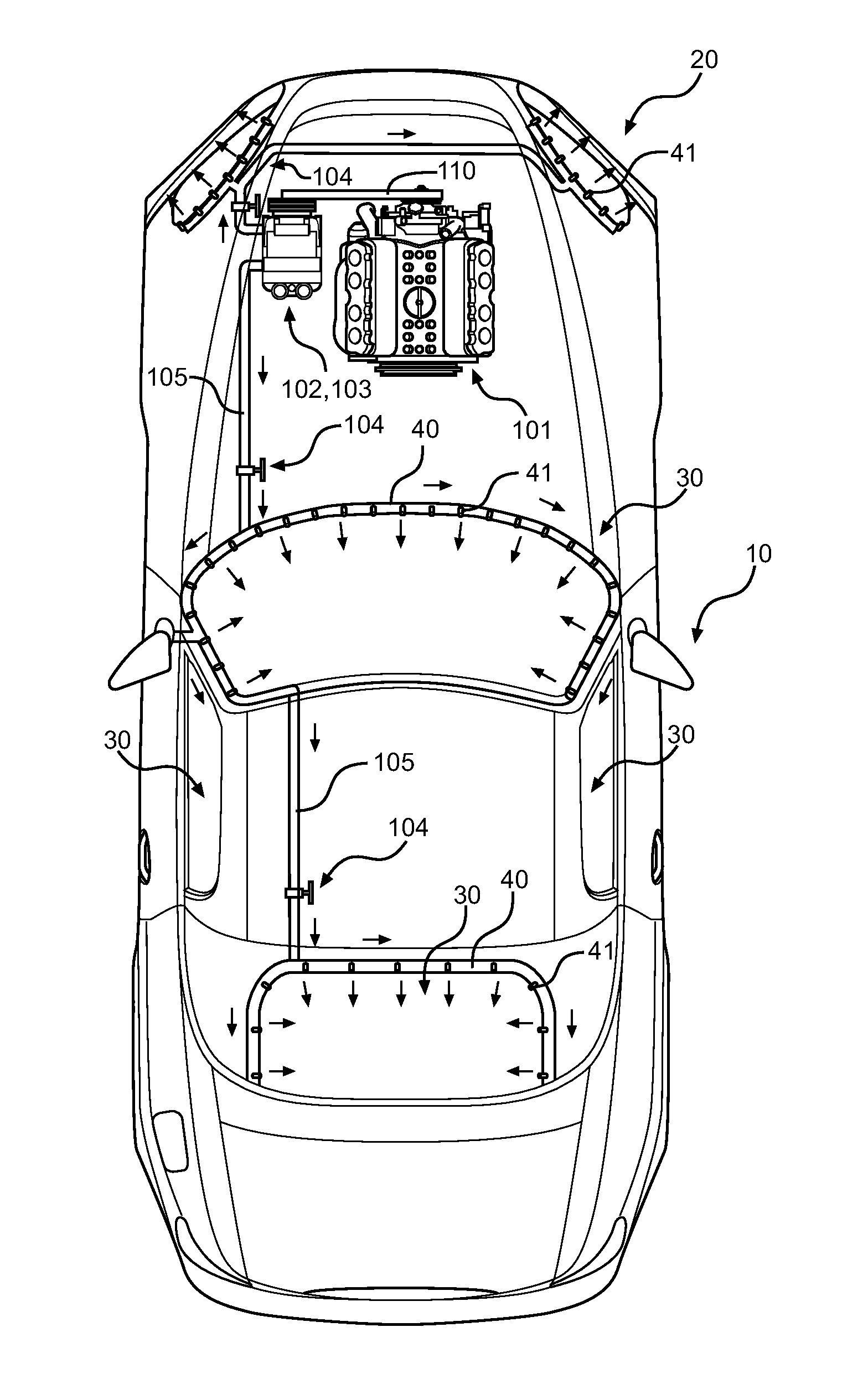 Compressed Air Vehicle Screen Clearing System