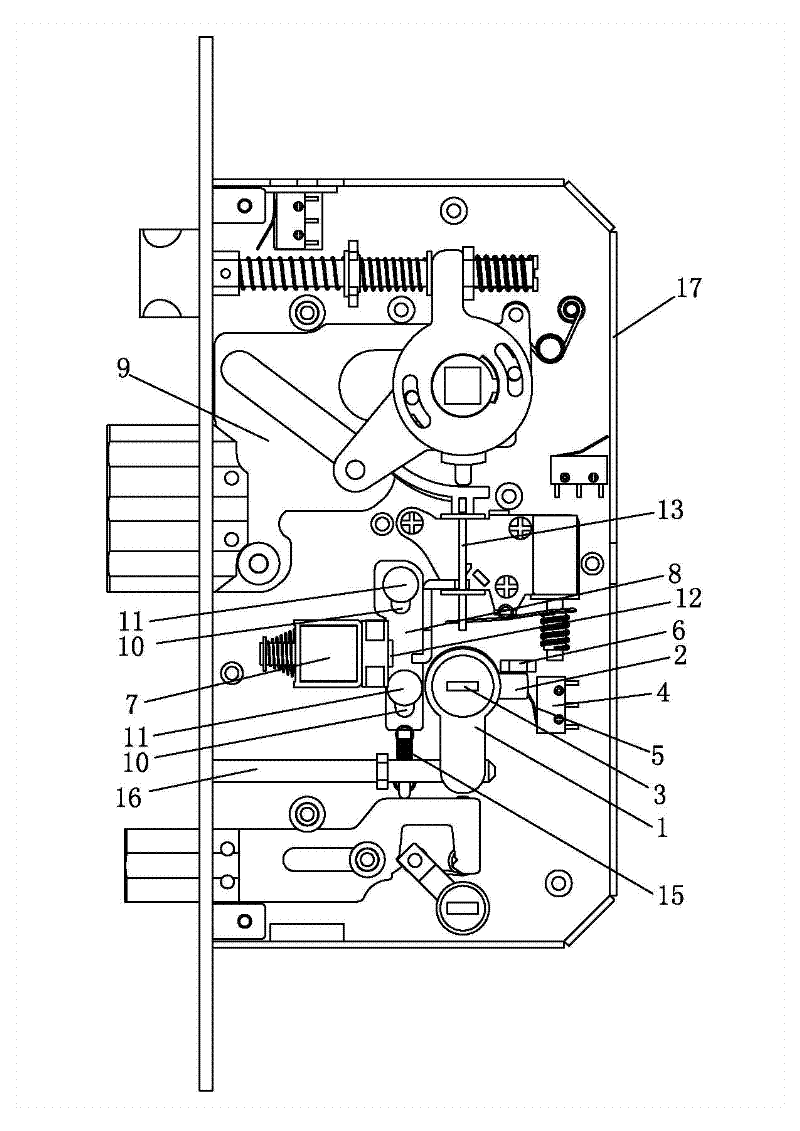 Electromechanical transformation control device of anti-theft lock