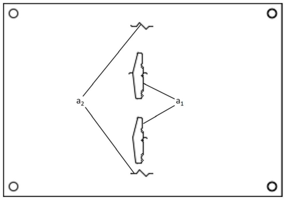 Manufacturing method of vertical die cutting piece with irregular double-glue area