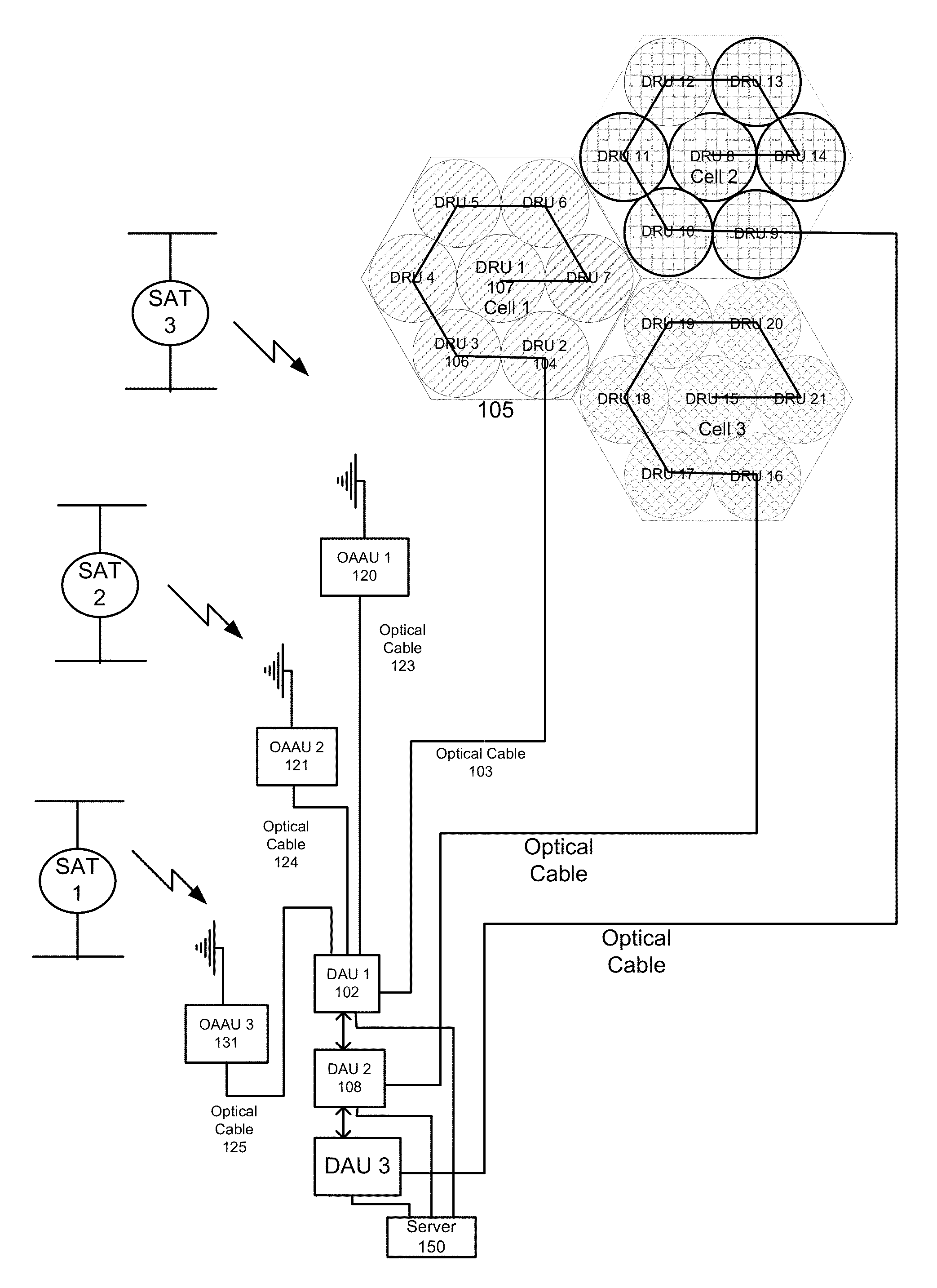 Real-time locating system using GPS time difference of arrival with digital off-air access units and remote units