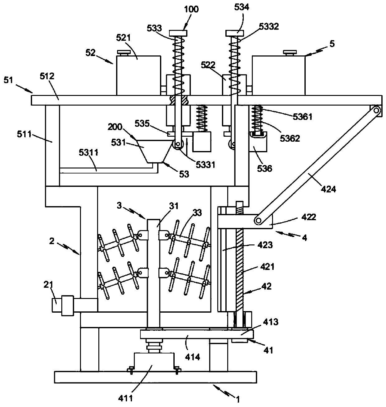 Raw material quantitative mixing equipment for refractory brick production