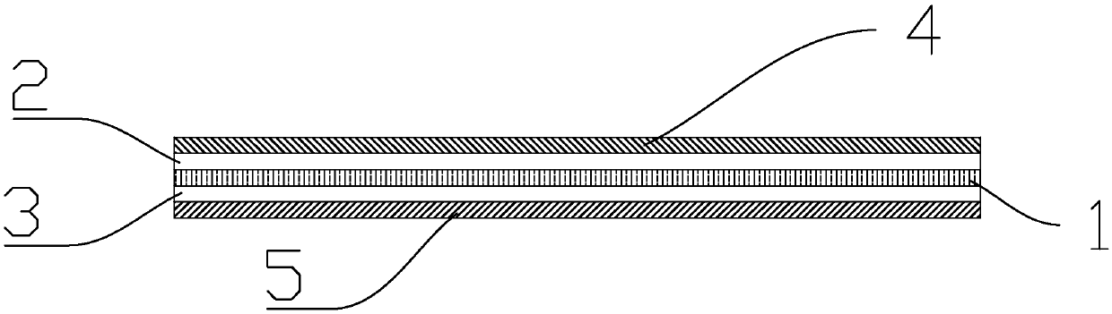 Single-sided high-temperature-resistant impervious three-cloth-two-membrane type composite geo-membrane