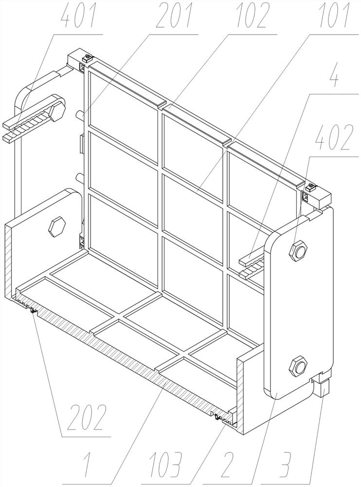 Logistics box structure convenient to disassemble and assemble