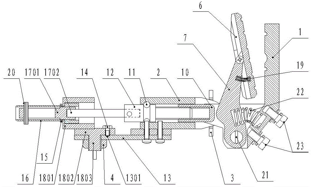 Ground wire clamping tool with adjustable head rod angle