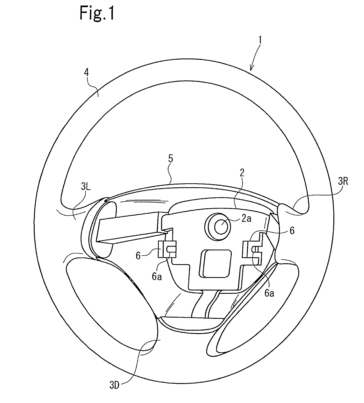 Driver-airbag-apparatus-attaching structure and steering wheel