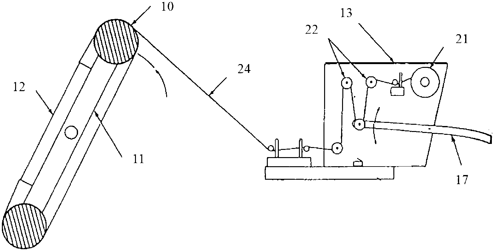 Manufacturing device and manufacturing method for supportless polarized separation grid at microwave band