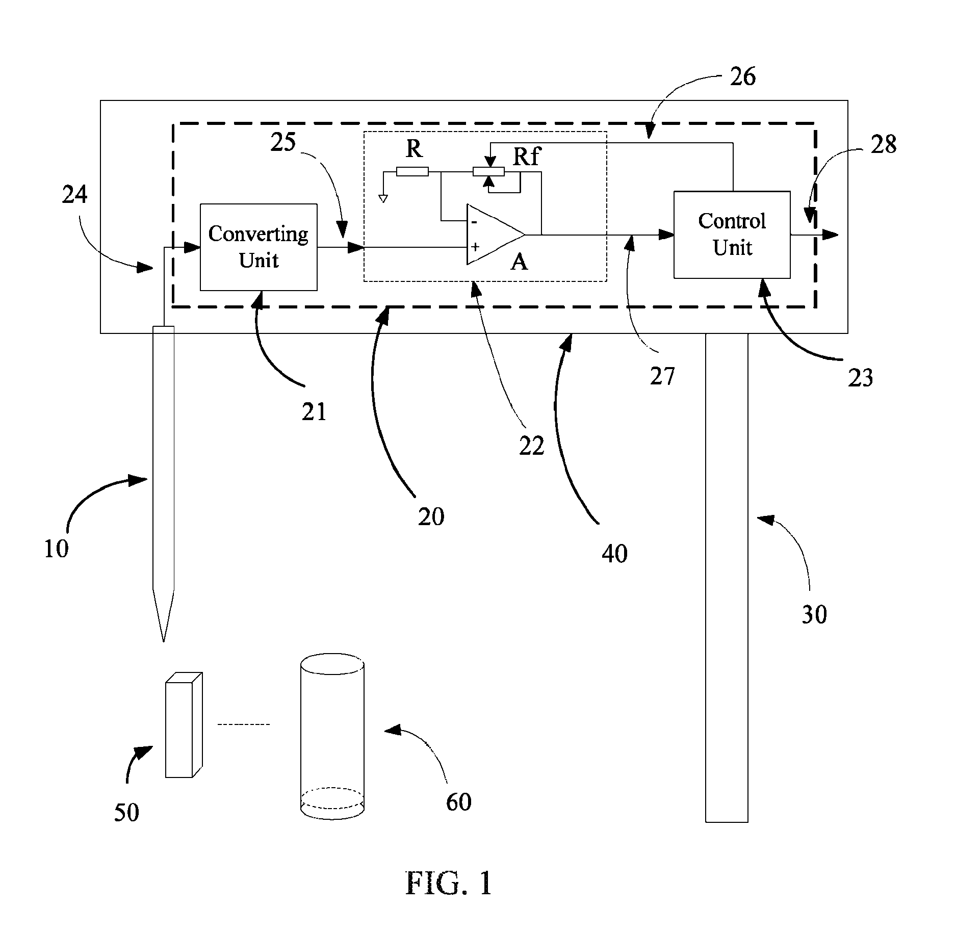 Liquid level detecting device and sample applying system