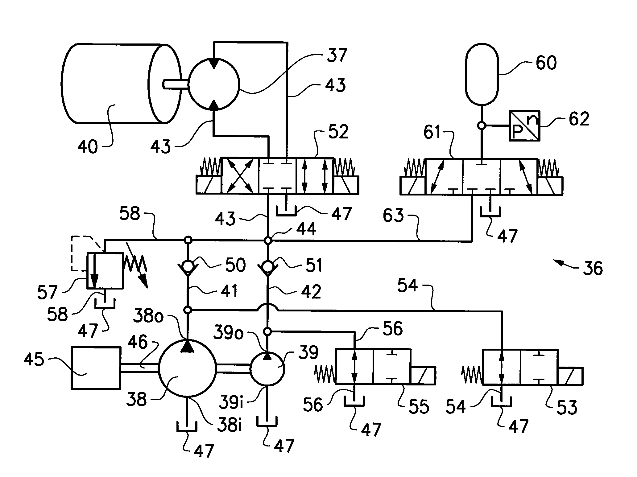 Hydraulic system for driving a vibratory mechanism