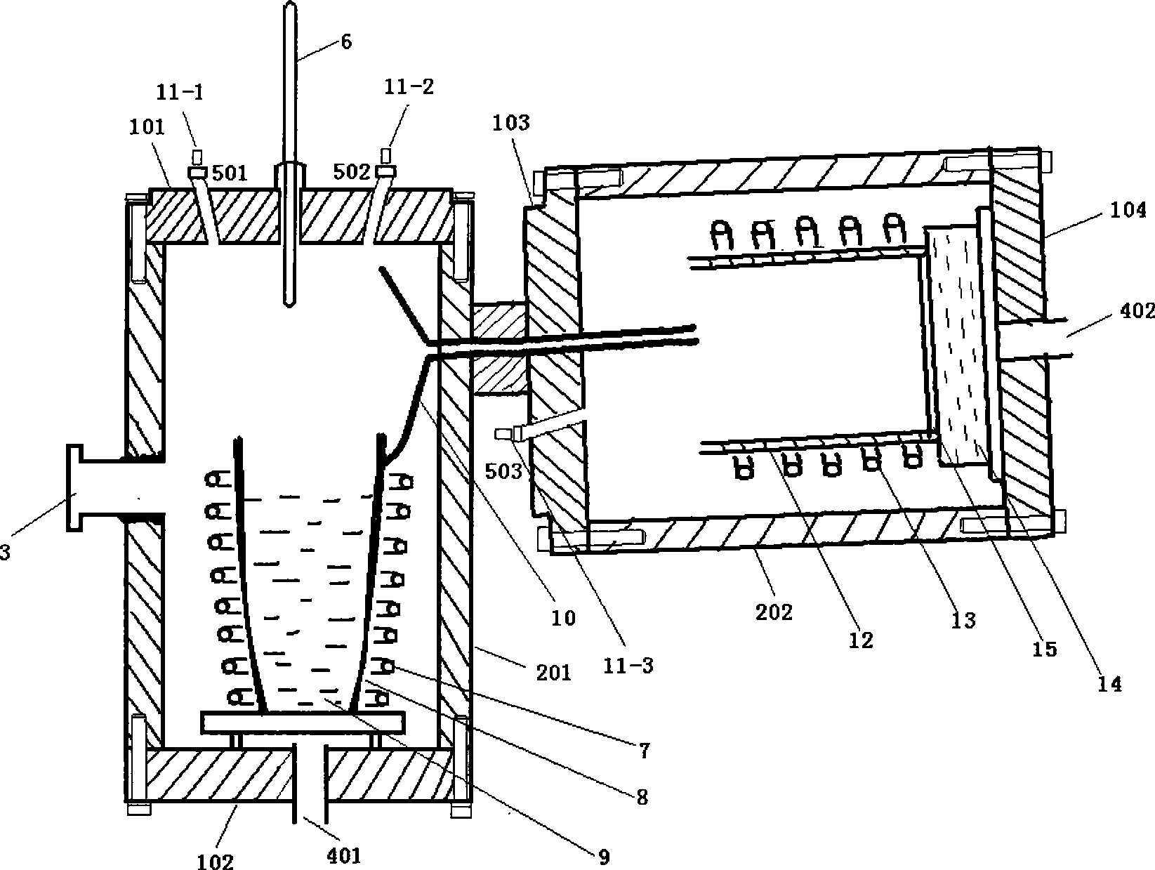 Multifunctional vacuum-positive pressure smelting solidification equipment