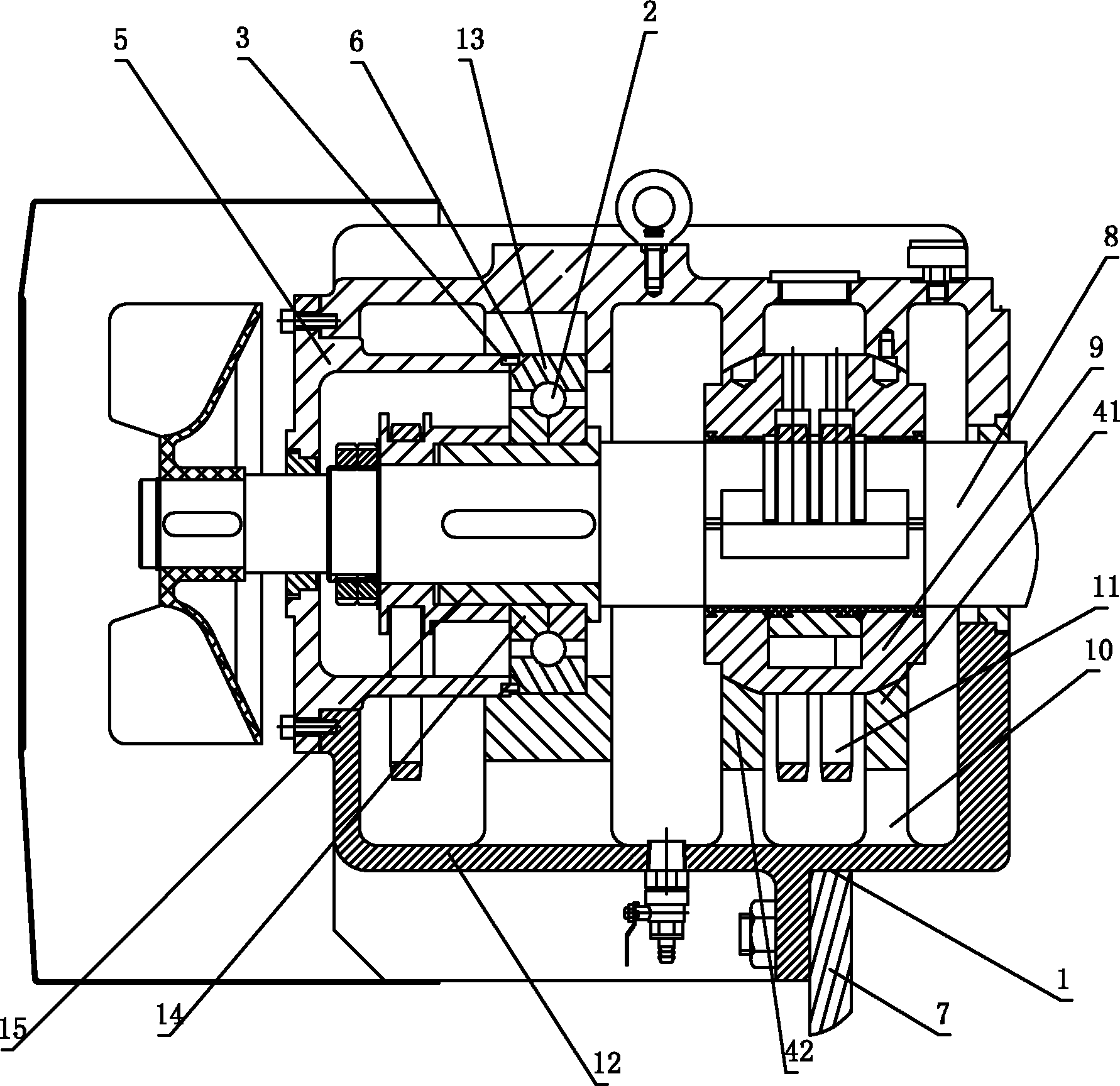 Split bearing bush seat type sliding bearing tank