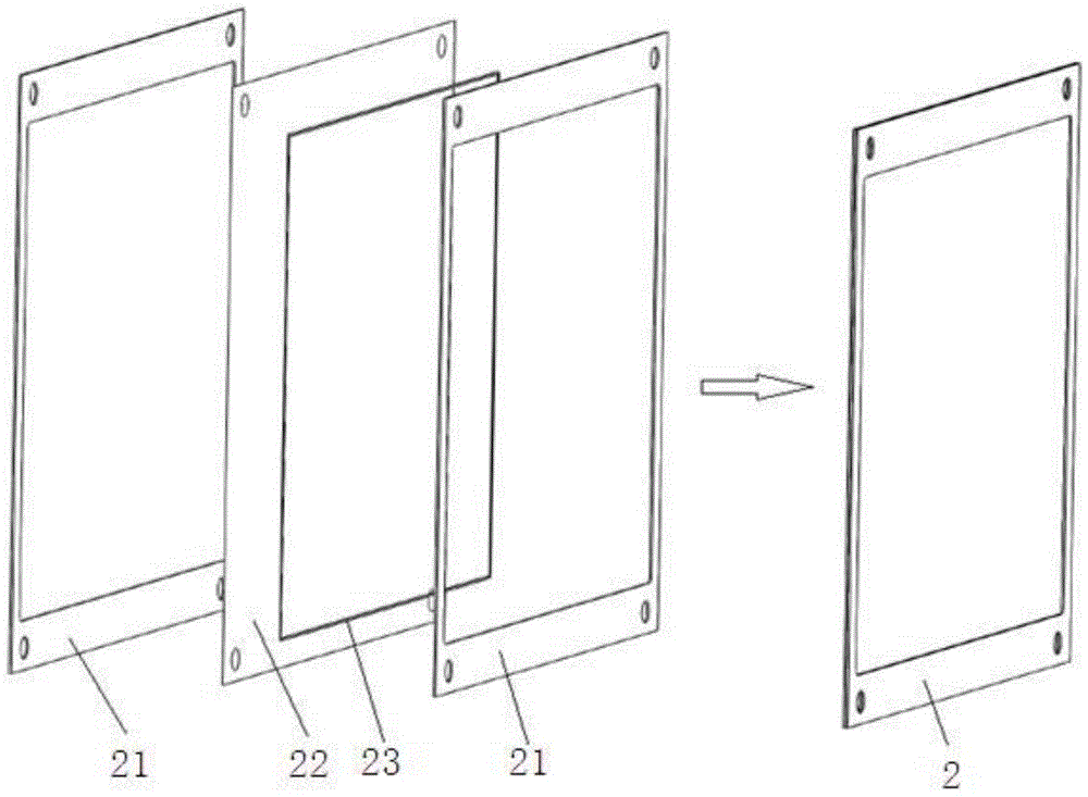 Electrode frame structure of single batteries in redox flow battery as well as single battery and electric pile