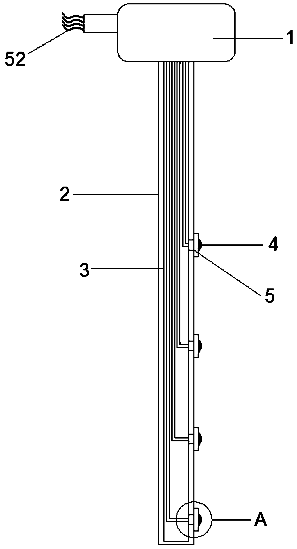 Multi-measuring-point temperature sensor