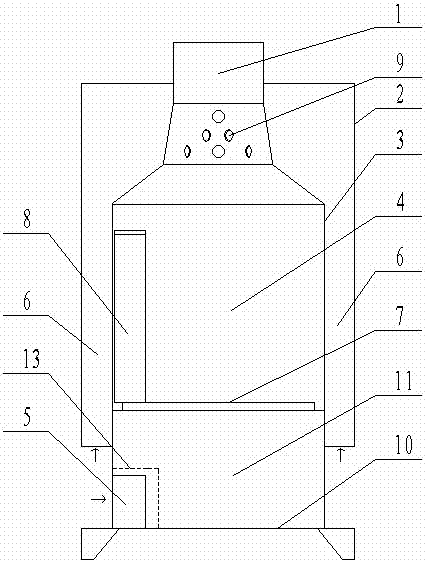 Biomass semi-gasification furnace provided with ignition tubes