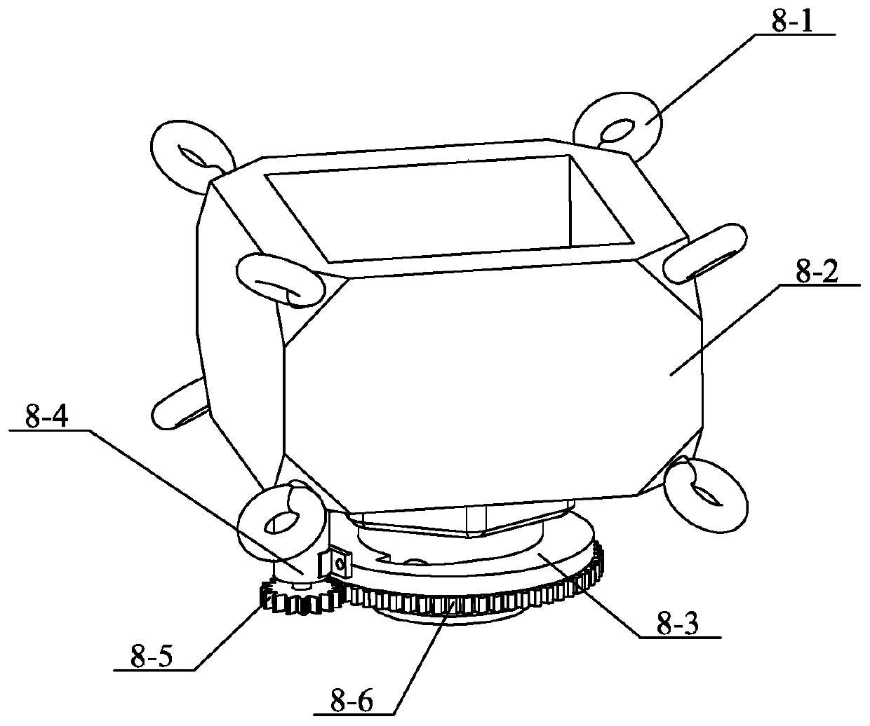 Recyclable rocket landing working condition simulation equipment based on rope drive parallel robot