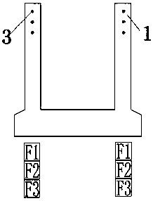 Construction technology for cantilever type U-shaped bent cap and precast beam component