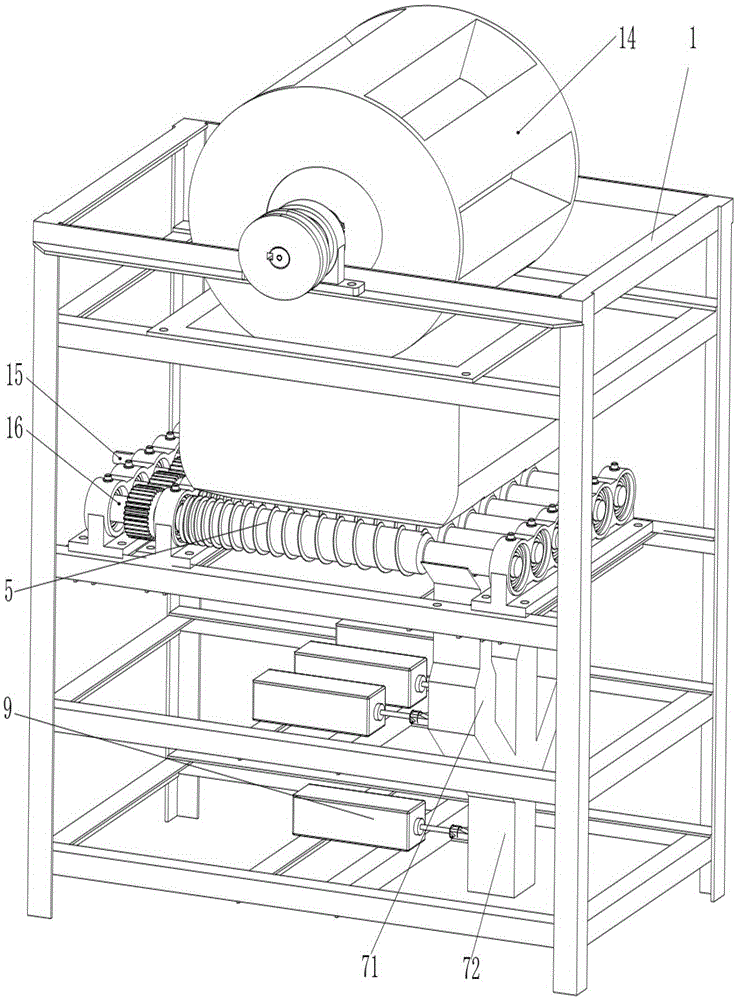 Continuous grain counting device of areca-nut packaging production line