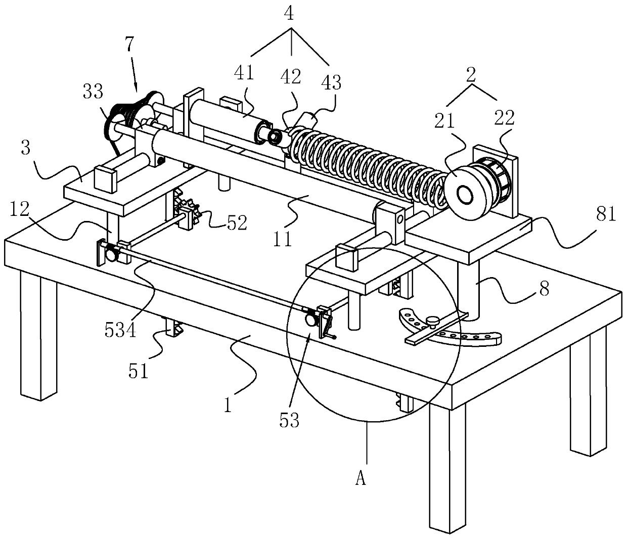 Spring end face grinding device and grinding method thereof