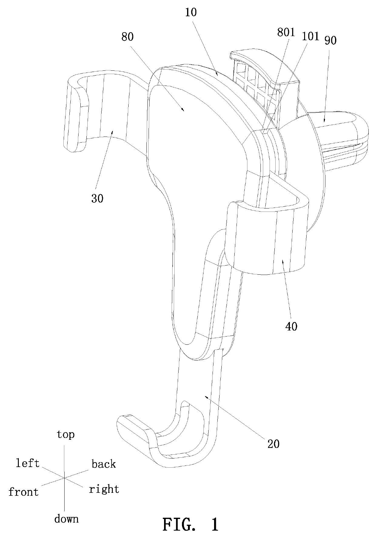 Support capable of fully-automatically performing rotary clamping by means of linkage between gear and rack