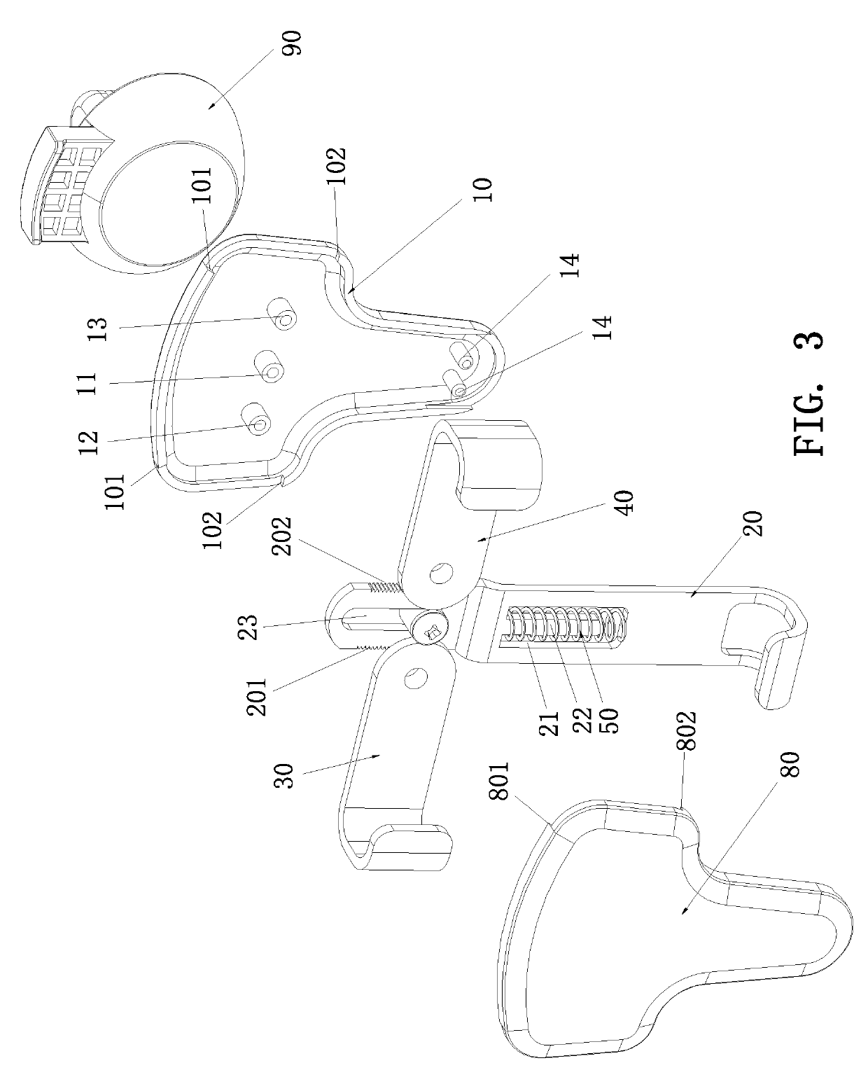 Support capable of fully-automatically performing rotary clamping by means of linkage between gear and rack