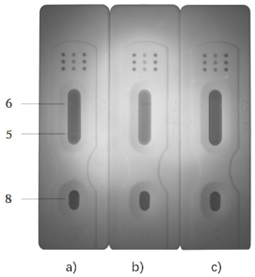 Up-conversion luminescent particle detection card for porcine cysticercosis as well as preparation method and application thereof