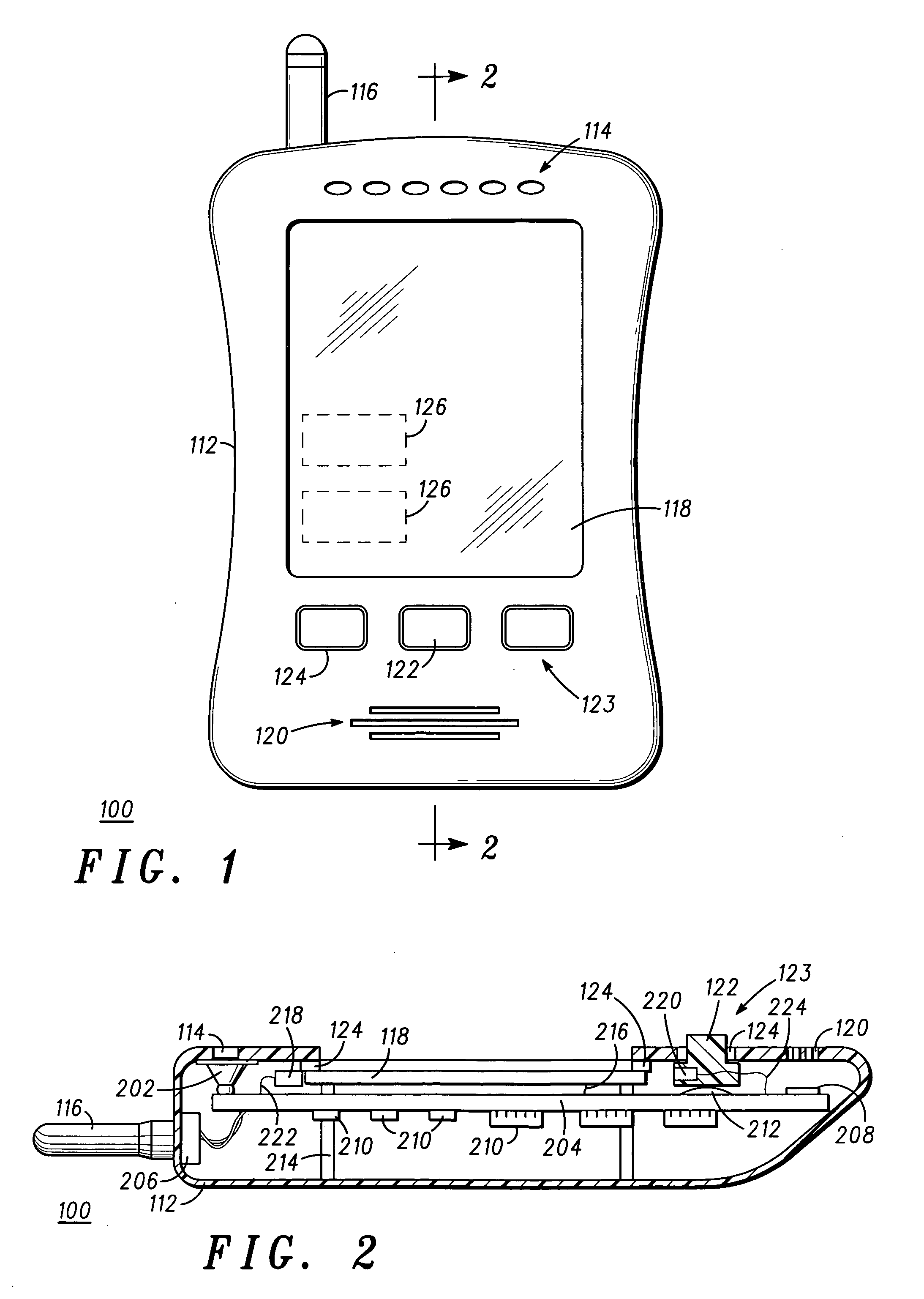 Handheld device having localized force feedback