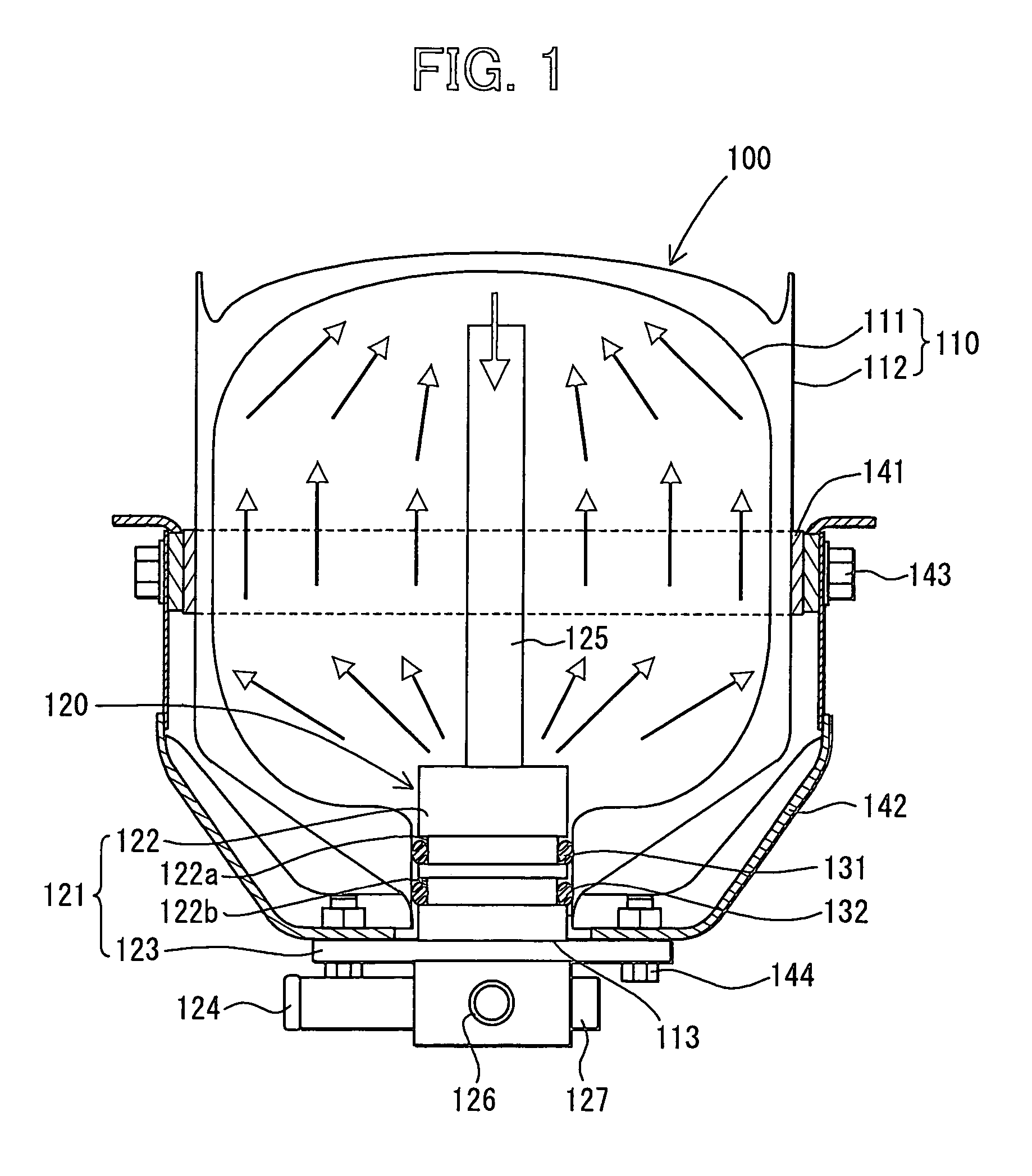 Heat storage tank in cooling water circuit