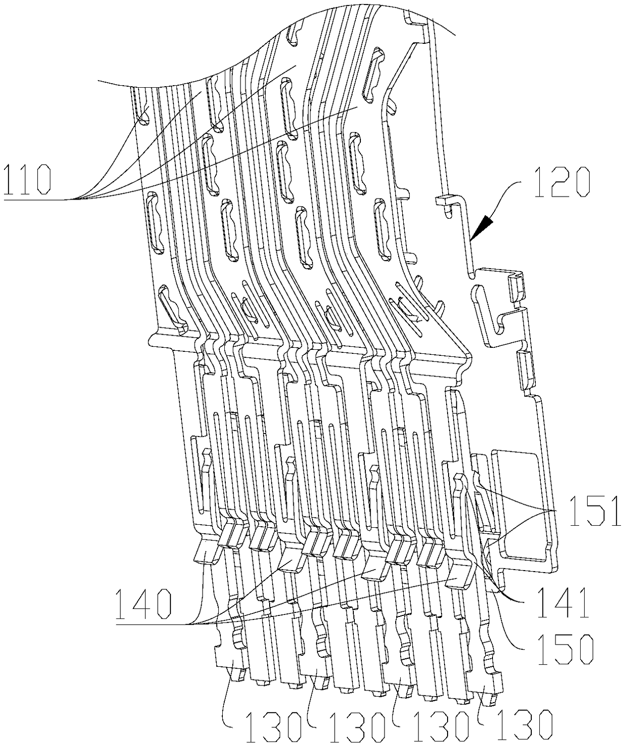 Multi-contact electrical connector and electronic apparatus