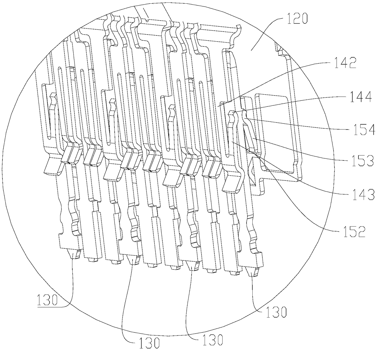 Multi-contact electrical connector and electronic apparatus