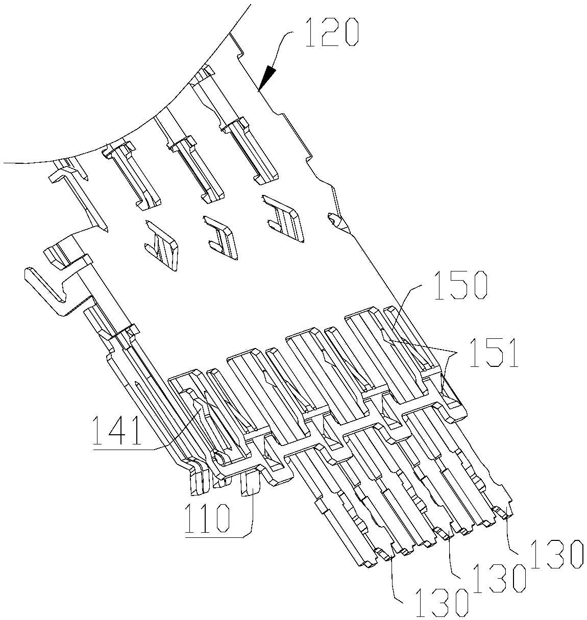 Multi-contact electrical connector and electronic apparatus