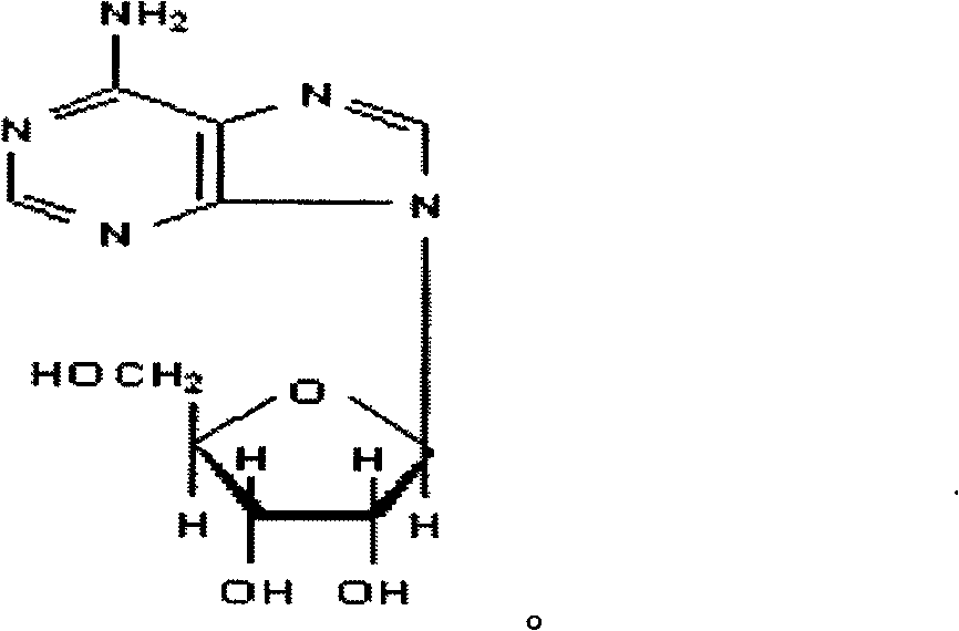 Application of adenosine in preparing medicament for treating tumors