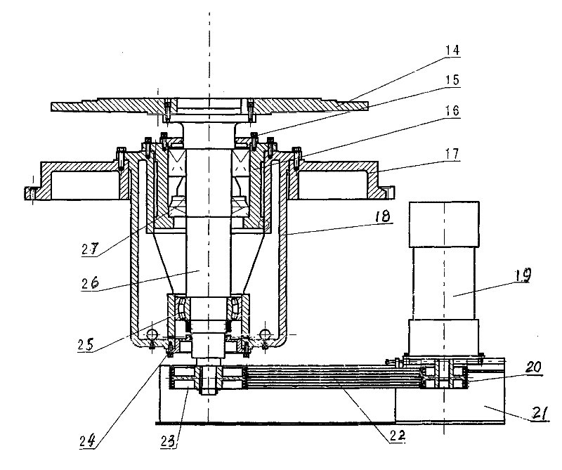 Large vertical centrifugal casting machine