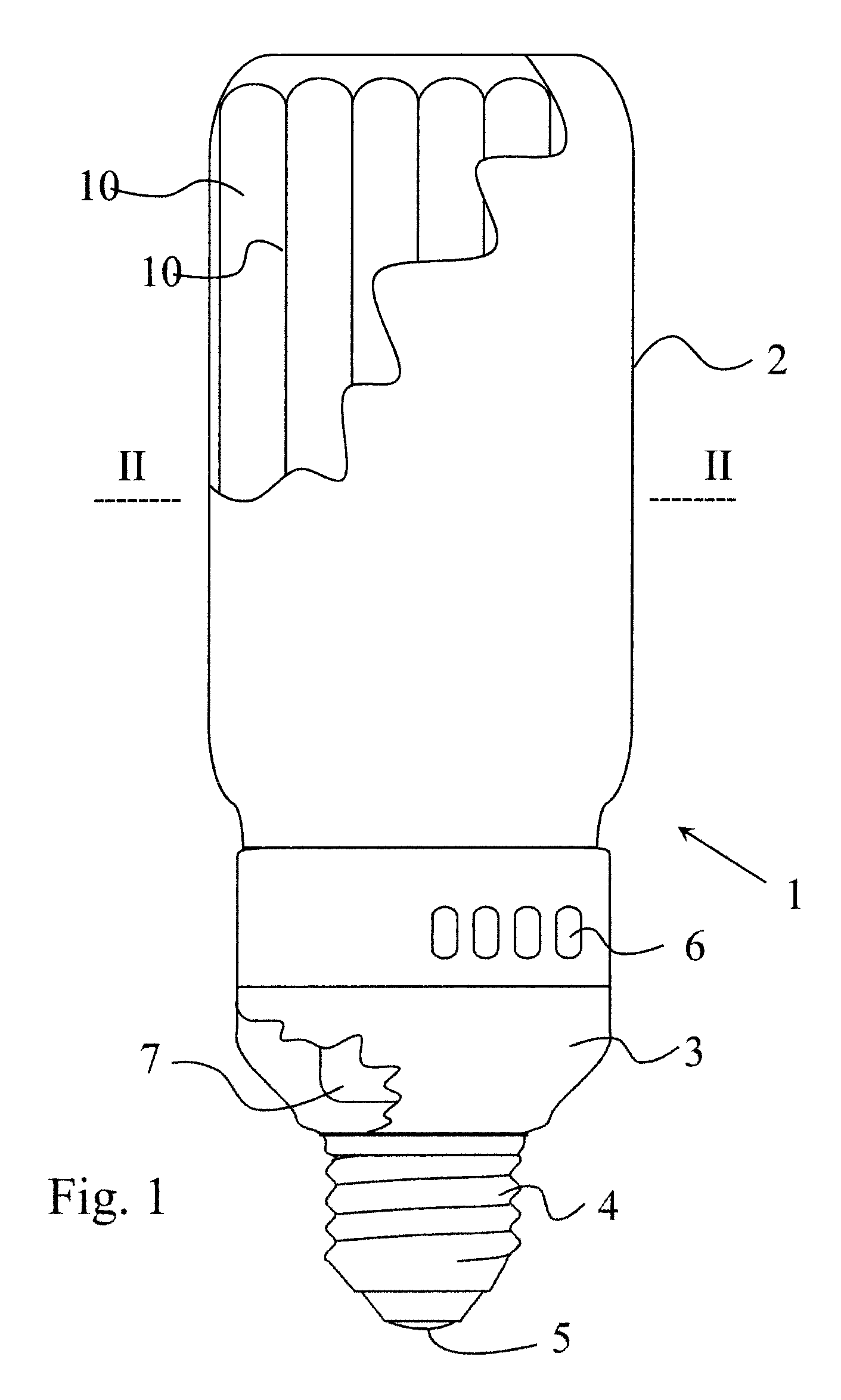 Dielectric barrier discharge lamp