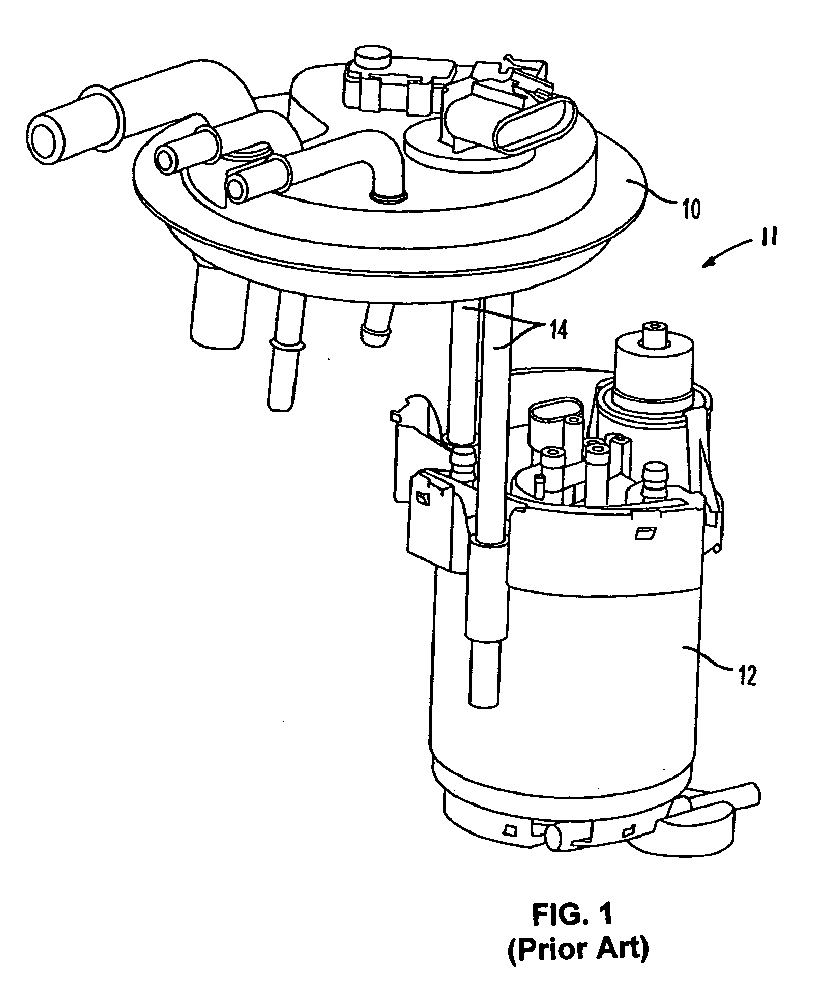 Fluid solid interaction included in impact simulation of fuel delivery module