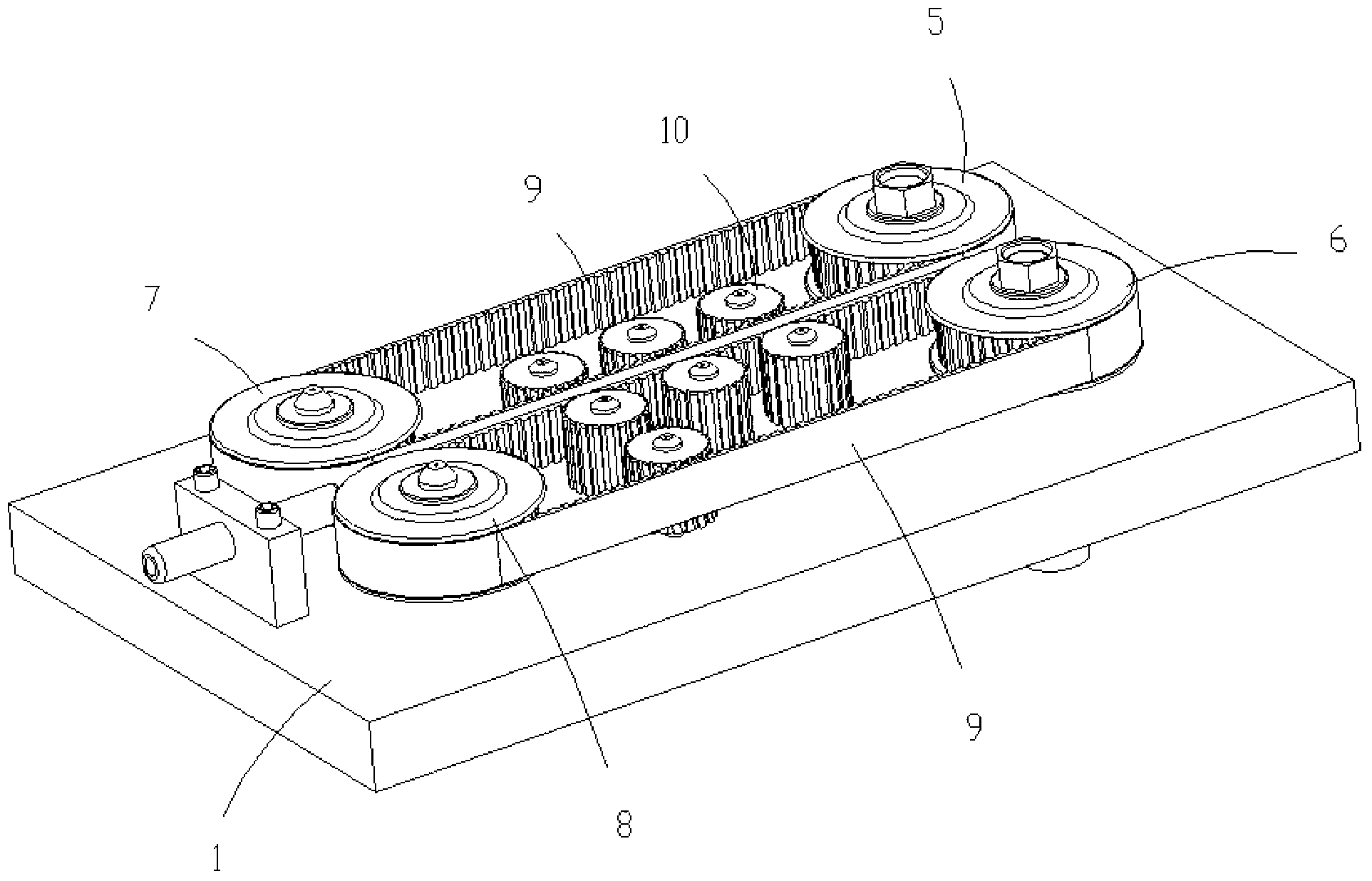 Electric cable synchronous driving device