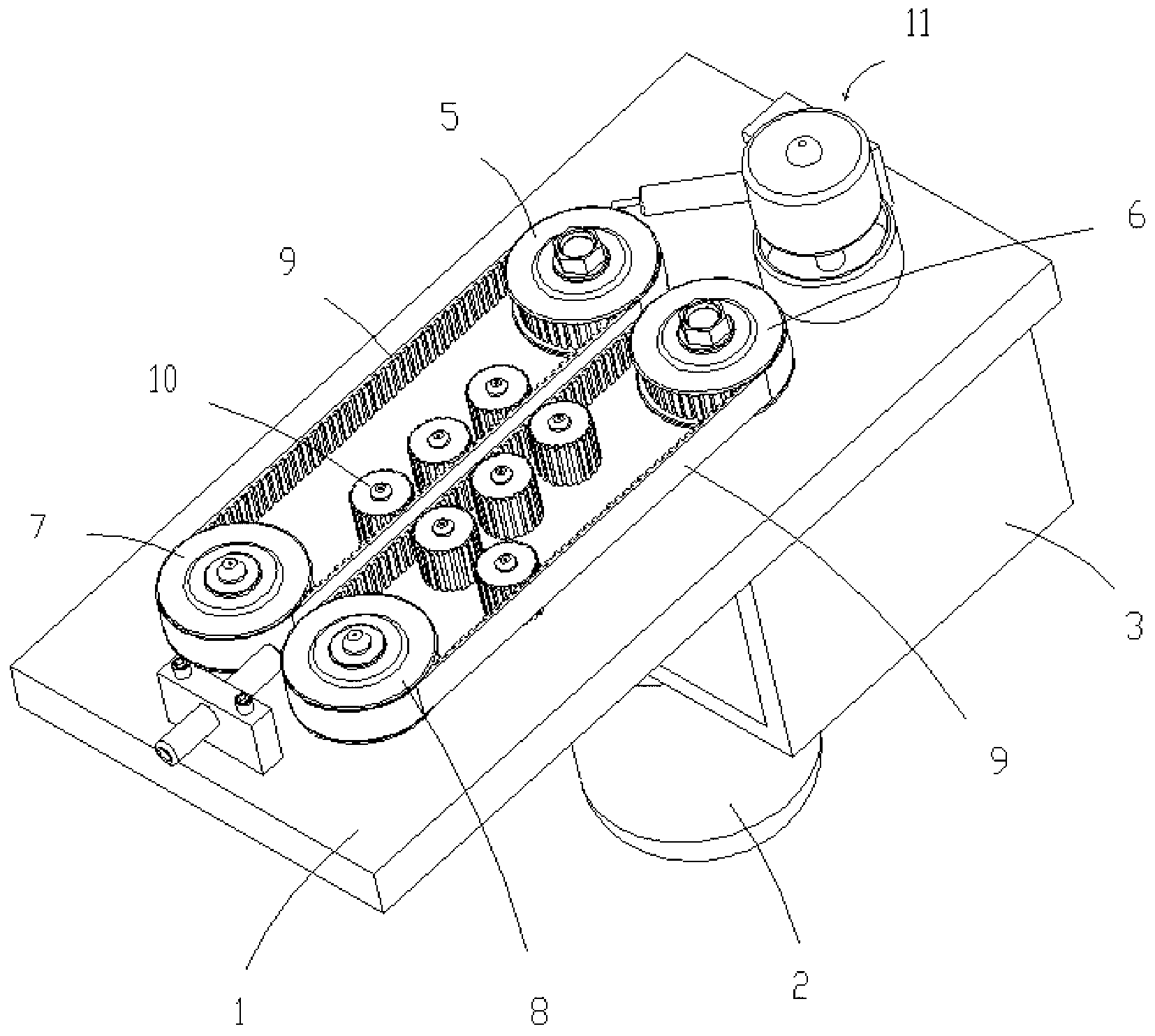 Electric cable synchronous driving device