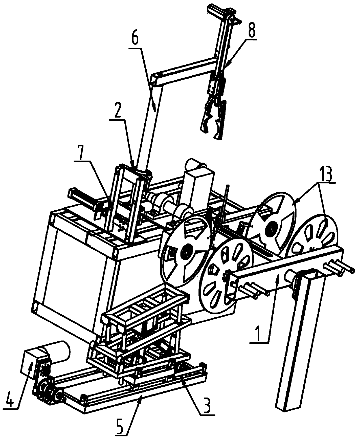 A roll loading and unloading device