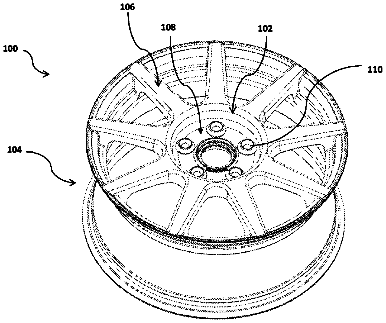 Composite wheel with improved mounting formation