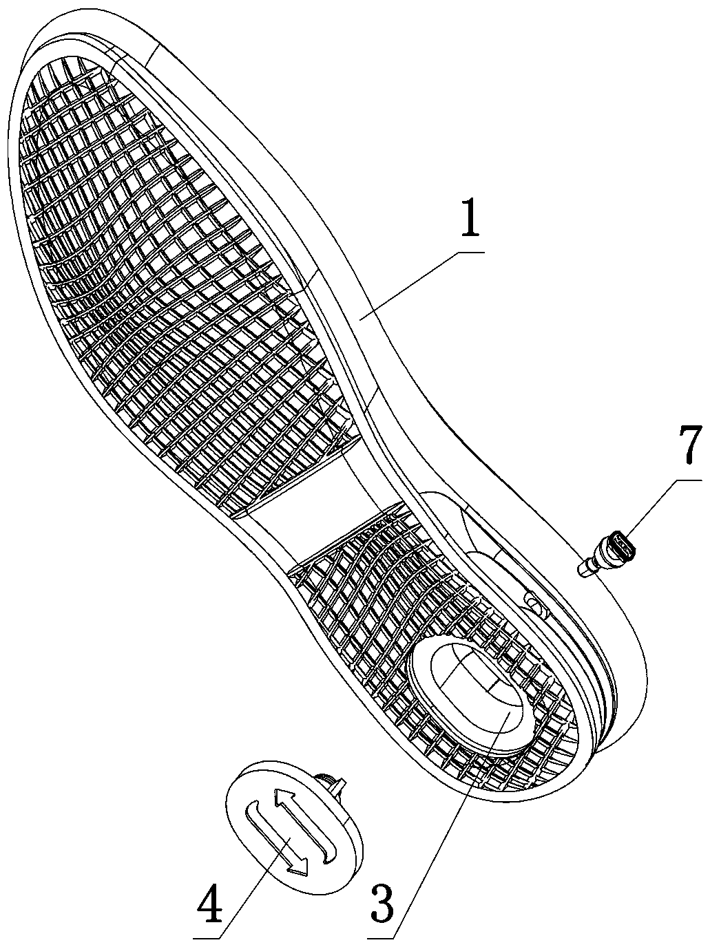 Shock-absorbing breathing shoe