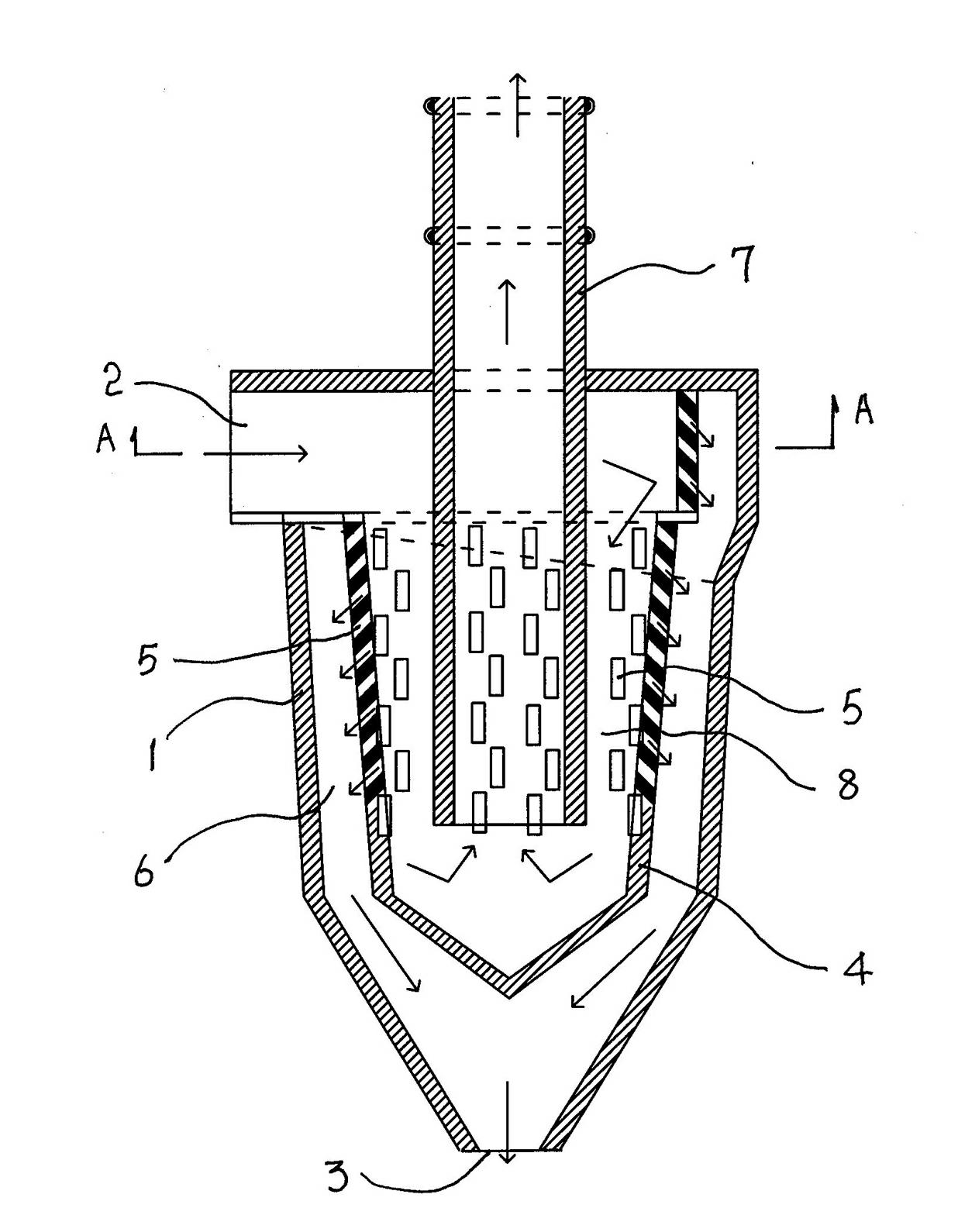 Centrifugal deduster