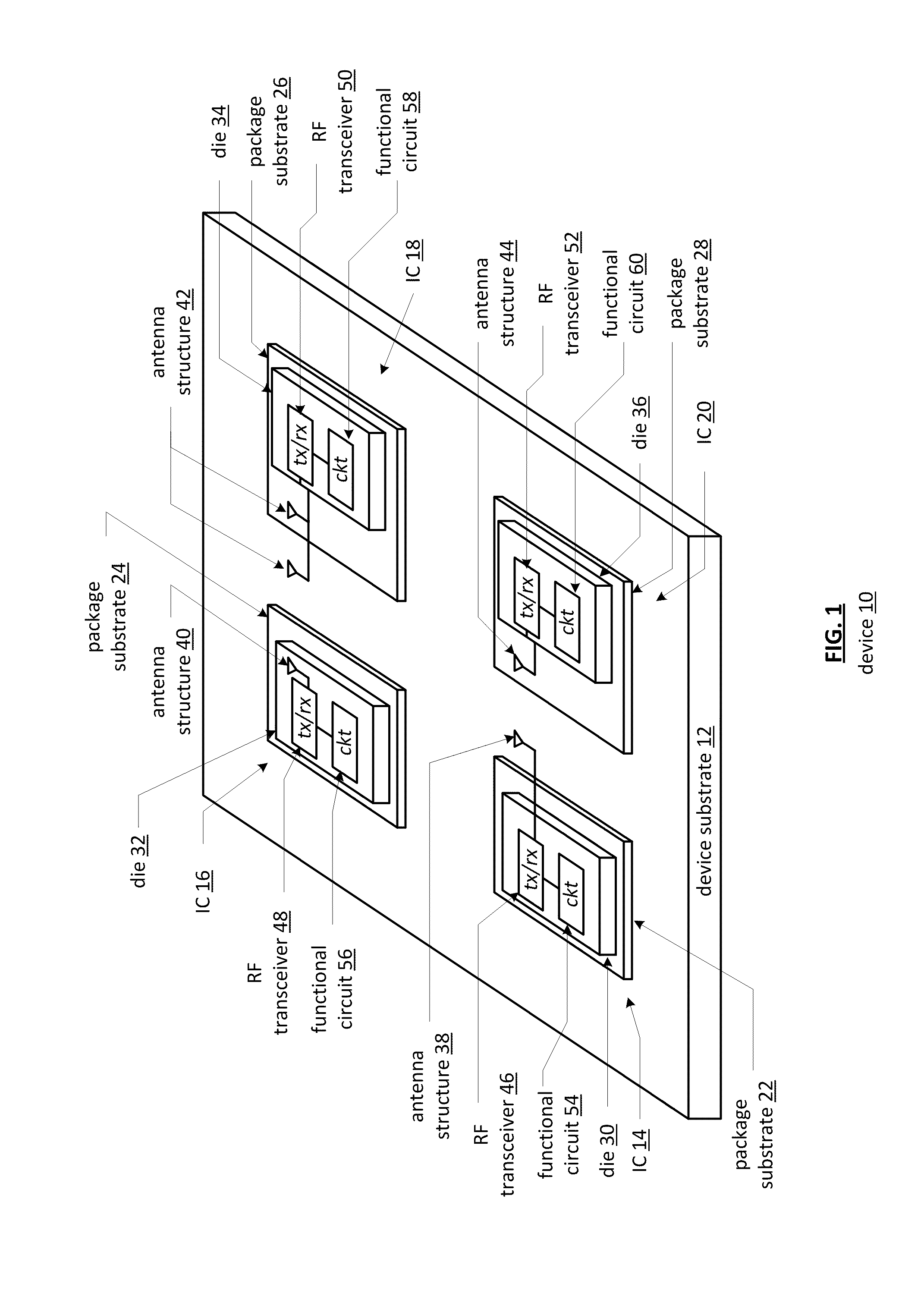 Dongle transceiver and antenna assembly