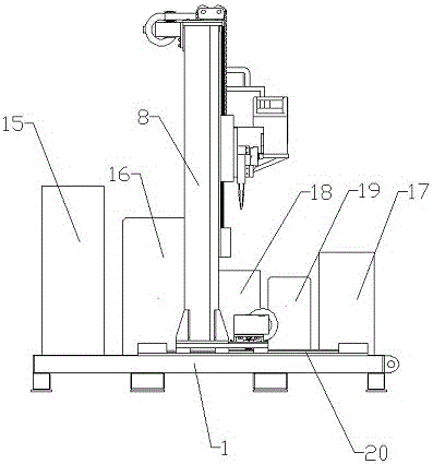 Efficient double-welding-head combined welding device