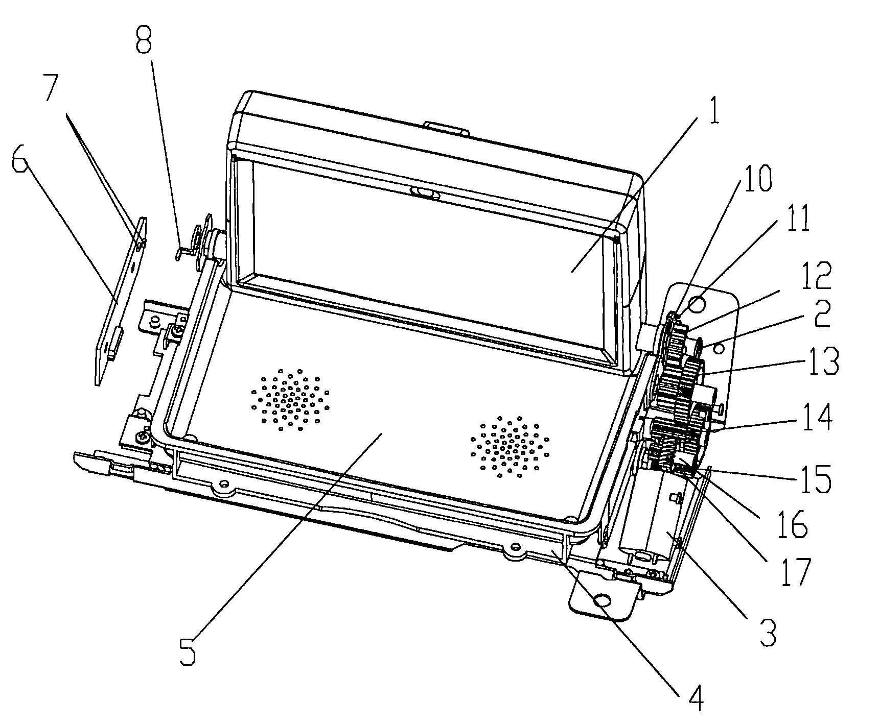 Revolvable vehicle-mounted display device