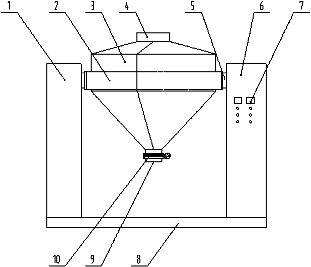 Square cone mixing machine