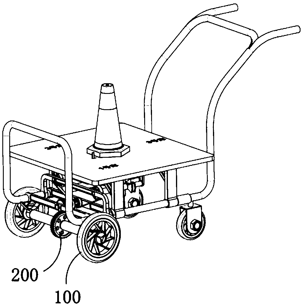 Roadblock placement vehicle for rapid roadblock erection