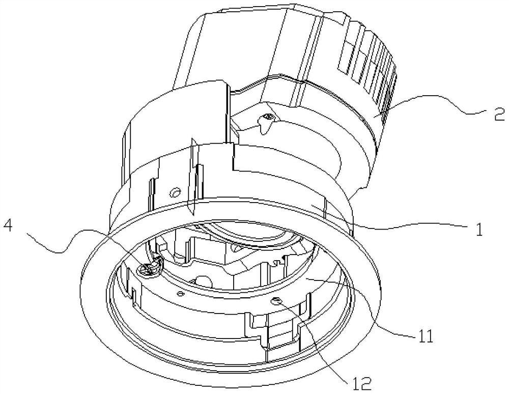 Lamp with liftable and adjustable light source module