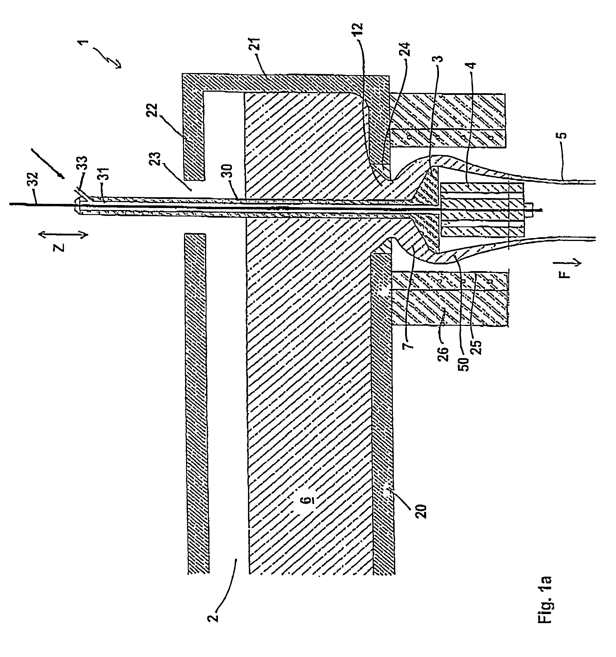 Method and apparatus for continuously manufacturing calibrated round or profiled glass tubes