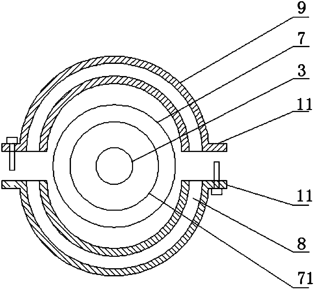 Removable vertical type uniform cable winding device