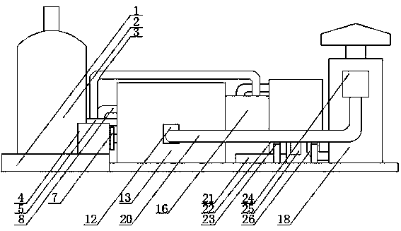 Tail gas heated air circulating device of dry ammonium furnace