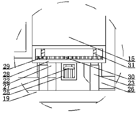 Tail gas heated air circulating device of dry ammonium furnace