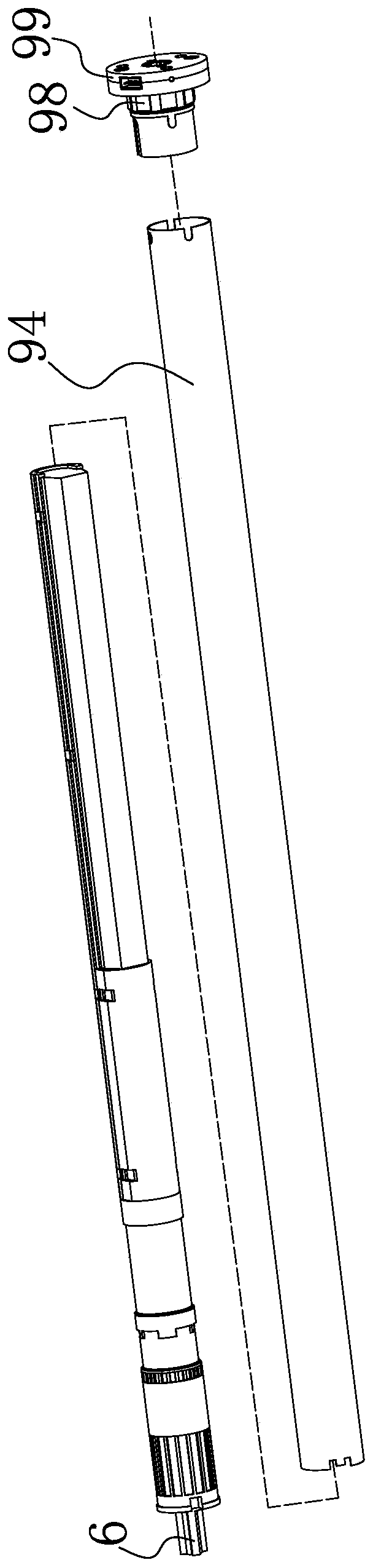 Tubular motor assembly with hollow cup motor structure